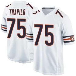 Men's Ozzy Trapilo Chicago Bears No.75 Game Jersey - White