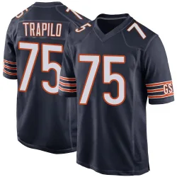 Men's Ozzy Trapilo Chicago Bears No.75 Game Team Color Jersey - Navy