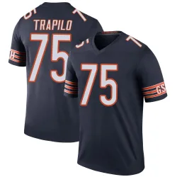 Men's Ozzy Trapilo Chicago Bears No.75 Legend Color Rush Jersey - Navy