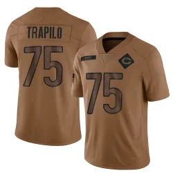 Men's Ozzy Trapilo Chicago Bears No.75 Limited 2023 Salute To Service Jersey - Brown