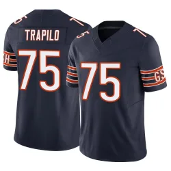 Men's Ozzy Trapilo Chicago Bears No.75 Limited Vapor F.U.S.E. Jersey - Navy