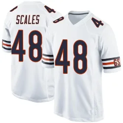 Men's Patrick Scales Chicago Bears No.48 Game Jersey - White