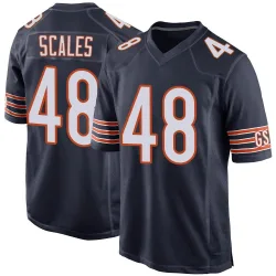 Men's Patrick Scales Chicago Bears No.48 Game Team Color Jersey - Navy