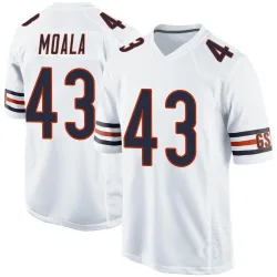 Men's Paul Moala Chicago Bears No.43 Game Jersey - White