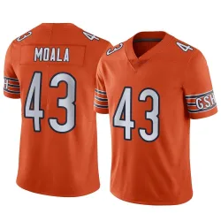 Men's Paul Moala Chicago Bears No.43 Limited Alternate Vapor Jersey - Orange