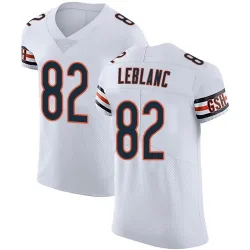 Men's Peter LeBlanc Chicago Bears No.82 Elite Vapor Untouchable Jersey - White