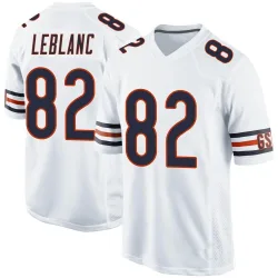 Men's Peter LeBlanc Chicago Bears No.82 Game Jersey - White