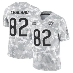 Men's Peter LeBlanc Chicago Bears No.82 Limited 2024 Salute to Service Jersey - Arctic Camo