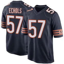 Men's Power Echols Chicago Bears No.57 Game Team Color Jersey - Navy