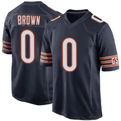 Men's Reggie Brown Chicago Bears No.0 Game Team Color Jersey - Navy