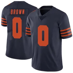 Men's Reggie Brown Chicago Bears No.0 Limited Alternate Vapor Untouchable Jersey - Navy Blue