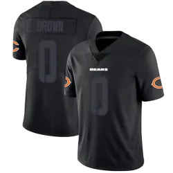 Men's Reggie Brown Chicago Bears No.0 Limited Jersey - Black Impact
