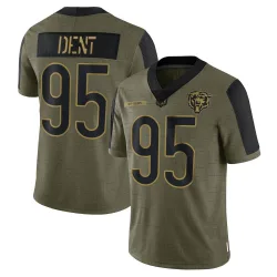 Men's Richard Dent Chicago Bears No.95 Limited 2021 Salute To Service Jersey - Olive