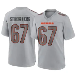 Men's Ricky Stromberg Chicago Bears No.67 Game Atmosphere Fashion Jersey - Gray