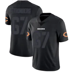 Men's Ricky Stromberg Chicago Bears No.67 Limited Jersey - Black Impact