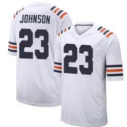 Men's Roschon Johnson Chicago Bears No.23 Game Alternate Classic Jersey - White