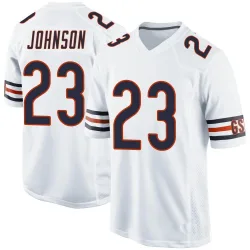 Men's Roschon Johnson Chicago Bears No.23 Game Jersey - White