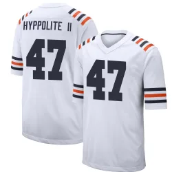 Men's Ruben Hyppolite II Chicago Bears No.47 Game Alternate Classic Jersey - White