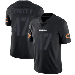 Men's Ruben Hyppolite II Chicago Bears No.47 Limited Jersey - Black Impact
