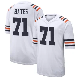 Men's Ryan Bates Chicago Bears No.71 Game Alternate Classic Jersey - White