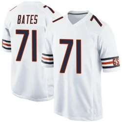 Men's Ryan Bates Chicago Bears No.71 Game Jersey - White