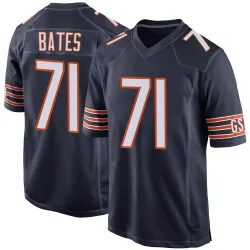 Men's Ryan Bates Chicago Bears No.71 Game Team Color Jersey - Navy