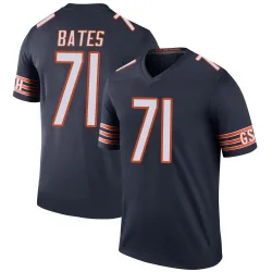 Men's Ryan Bates Chicago Bears No.71 Legend Color Rush Jersey - Navy