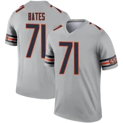 Men's Ryan Bates Chicago Bears No.71 Legend Inverted Silver Jersey