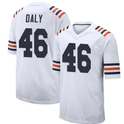 Men's Scott Daly Chicago Bears No.46 Game Alternate Classic Jersey - White