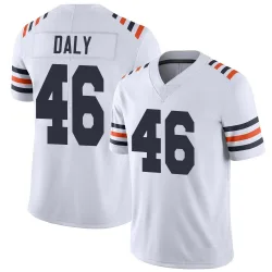 Men's Scott Daly Chicago Bears No.46 Limited Alternate Classic Vapor Jersey - White