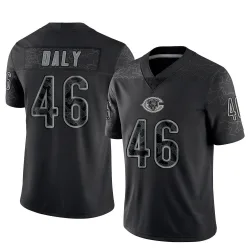 Men's Scott Daly Chicago Bears No.46 Limited Reflective Jersey - Black