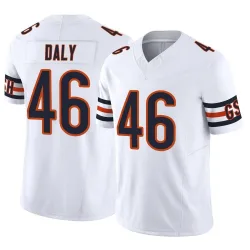 Men's Scott Daly Chicago Bears No.46 Limited Vapor F.U.S.E. Jersey - White