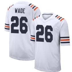 Men's Shaun Wade Chicago Bears No.26 Game Alternate Classic Jersey - White