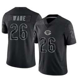 Men's Shaun Wade Chicago Bears No.26 Limited Reflective Jersey - Black