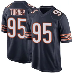 Men's Shemar Turner Chicago Bears No.95 Game Team Color Jersey - Navy