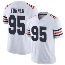 Men's Shemar Turner Chicago Bears No.95 Limited Alternate Classic Vapor Jersey - White
