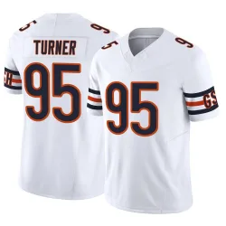 Men's Shemar Turner Chicago Bears No.95 Limited Vapor F.U.S.E. Jersey - White