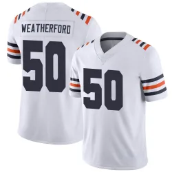 Men's Sterling Weatherford Chicago Bears No.50 Limited Alternate Classic Vapor Jersey - White