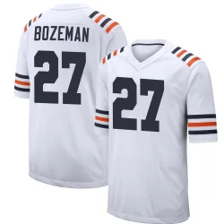 Men's Swayze Bozeman Chicago Bears No.27 Game Alternate Classic Jersey - White
