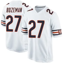 Men's Swayze Bozeman Chicago Bears No.27 Game Jersey - White