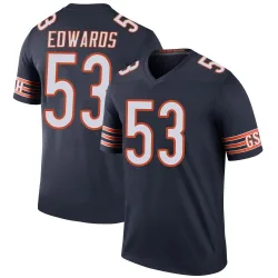 Men's T.J. Edwards Chicago Bears No.53 Legend Color Rush Jersey - Navy