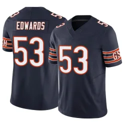 Men's T.J. Edwards Chicago Bears No.53 Limited Vapor F.U.S.E. Jersey - Navy