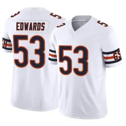 Men's T.J. Edwards Chicago Bears No.53 Limited Vapor F.U.S.E. Jersey - White