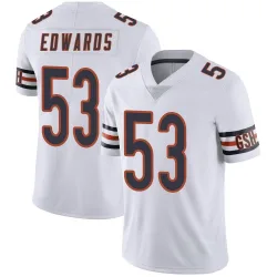 Men's T.J. Edwards Chicago Bears No.53 Limited Vapor Untouchable Jersey - White