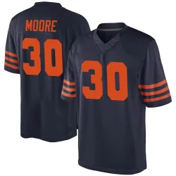 Men's Tarvarius Moore Chicago Bears No.30 Game Alternate Jersey - Navy Blue