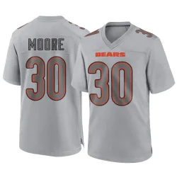 Men's Tarvarius Moore Chicago Bears No.30 Game Atmosphere Fashion Jersey - Gray