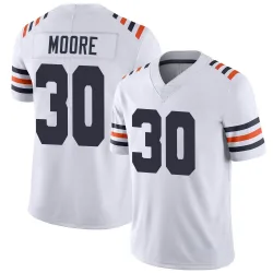 Men's Tarvarius Moore Chicago Bears No.30 Limited Alternate Classic Vapor Jersey - White