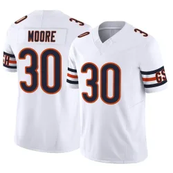 Men's Tarvarius Moore Chicago Bears No.30 Limited Vapor F.U.S.E. Jersey - White