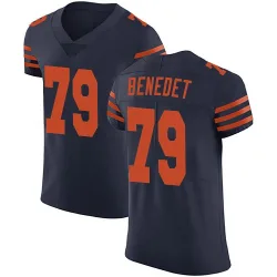 Men's Theo Benedet Chicago Bears No.79 Elite Alternate Vapor Untouchable Jersey - Navy Blue