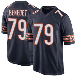 Men's Theo Benedet Chicago Bears No.79 Game Team Color Jersey - Navy